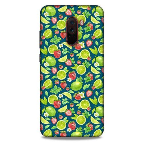 Frutix Çilek Lime  01 Xiaomi Pocophone F1 Kılıf Desenli Silikon
