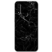 Oppo A31 Kılıf Baskılı Arka Kapak - Siyah Mermer +Tam Ekran Koruyucu