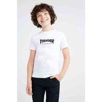 Thrasher Magazine Baskılı Unisex Çocuk Beyaz Tshirt
