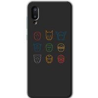 MRCİLETİSİM Samsung Galaxy A02 Kılıf Baskılı Kapak - Avengers Minimalism + 5D Tam Kaplayan Cam