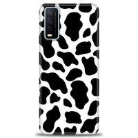 Vivo Y11S Kılıf HD Baskılı Kılıf - İnek + Tam Ekran Koruyucu