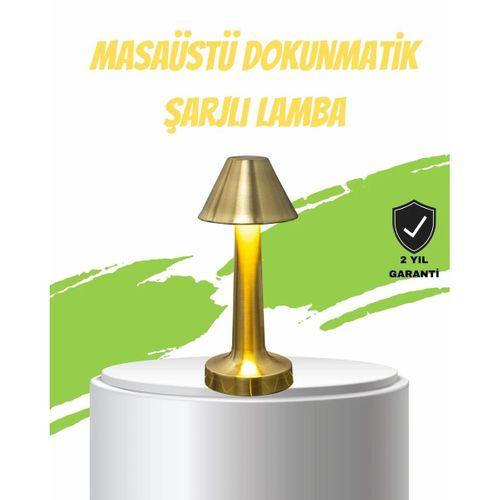 Led Masa Lambası 3 Renk Ayarlı Şarjlı Kablosuz Modern Tasarım