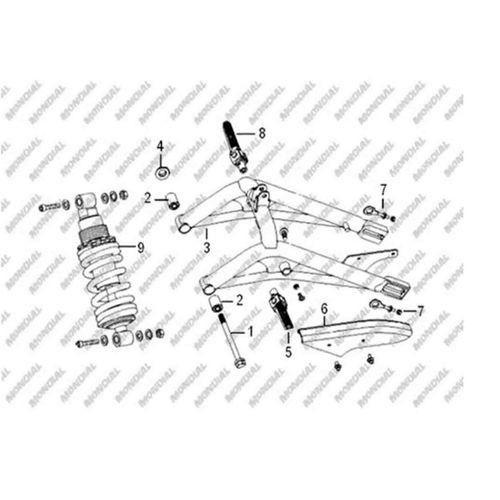 MONDİAL Aggressive Arka Amortisör Siyah 265 Mm Orj