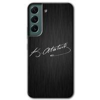 Galaxy S22 Plus Kılıf HD Desen Baskılı Arka Kapak - İmza Atatürk + Kırılmaz Cam