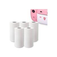 Çocuk Kamera Baskı Kağıdı, 5’li Rulo 57x25mm Çekirdekli Fotoğraf Baskı Termal Kağıt Rulo