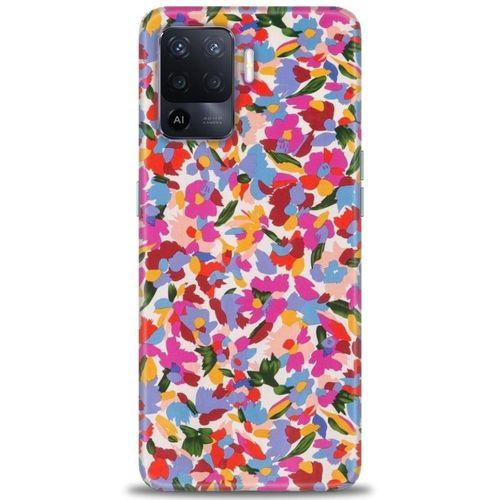 Oppo Reno 5 Lite Kılıf HD Baskılı Kılıf - Renkli Baskı + Tam Ekran Koruyucu