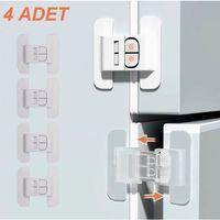 4 Adet Buzdolabı Çekmece Ve Dolap Kapağı Çocuk Kilidi