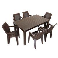 Mandella Wood 90x150 Milenyum Koltuk Masa Takımı KAHVERENGİ