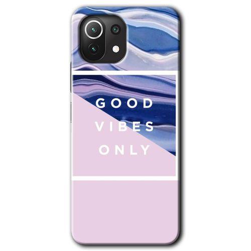 Xiaomi Mi 11 Lite Kılıf Baskılı Arka Kapak - Good Vibes +Tam Ekran Koruyucu