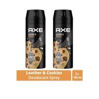 2 Adet Axe Erkek Sprey Deodorant Leather  Cookies 48 Saat Etkileyeci Koku 150 ml