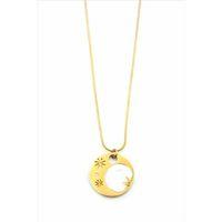 Sedef Çiçek Kolye - Altın