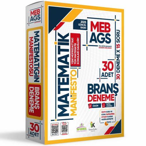 2025 MEB AGS Sayısal Yetenek MATEMATİK Manifesto Branş Denemesi 30lu Fasikül SETİ Dijital Çözümlü