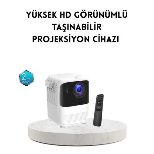 Taşınabilir Akıllı 1080p Projektör – 64gb Hafıza, 2gb Ram, Full Hd Görüntü, Kumandalı