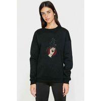 Chilling Adventures of Sabrina Praise Satan Baskılı Siyah Kadın Sweashirt