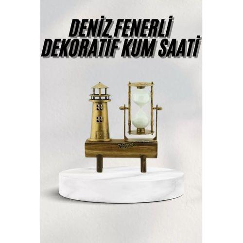 Hediyelik Kum Saati Retro Dekoratif Deniz Feneri Kum Saati