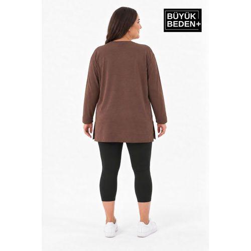Kadın Tunik Büyük Beden ince Sweatshırt SPR26BTK990