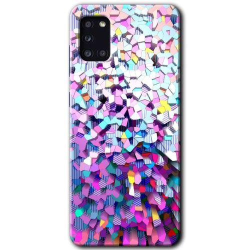 Galaxy A31 Kılıf HD Desen Baskılı Arka Kapak - Mosaic Fragments Colorfull + Kırılmaz Cam