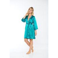 Zümrüt Yeşili İpek Saten Sabahlık - 14009