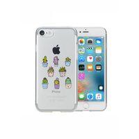 iPhone 7 Sevimli Kaktüsler Şeffaf Telefon Kılıfı