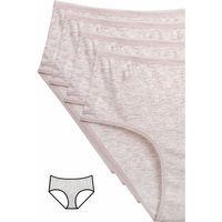 4'lü Yeni Seri Renkli Yüksek Bel Fitilli Ribana Bato Külot Kahve