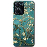 Vivo Y16 Kılıf HD Desen Baskılı Arka Kapak - Almond Blossom
