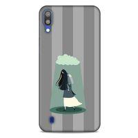 Samsung Galaxy M10 Kılıf Depresyon (20) Koruyucu Kılıf Bej Siyah