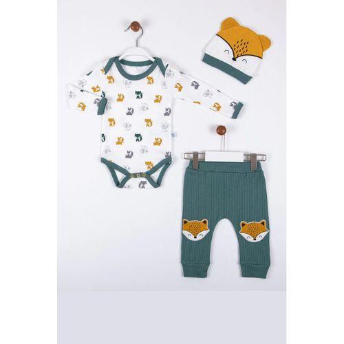 Little Fox Desenli 3'lü % 100 Pamuklu Erkek Takım