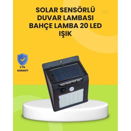 Güneş Paneli İle Şarj Olan 20 Led Dış Mekan Hareket Sensörlü Lamba