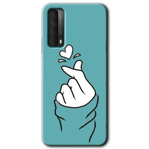 MRCİLETİSİM Huawei P Smart 2021 Kılıf Baskılı Kapak - Mutluluk +Tam Kaplayan Mat Seramik