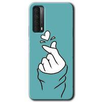 MRCİLETİSİM Huawei P Smart 2021 Kılıf Baskılı Kapak - Mutluluk +Tam Kaplayan Mat Seramik