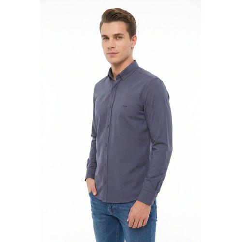 Erkek Spor Slim Fit Uzun Kol Likralı Gömlek BGL-ST05465