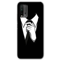 Xiaomi Redmi 9T Kılıf Baskılı Kapak - Smokin + 5D Tam Kaplayan Cam