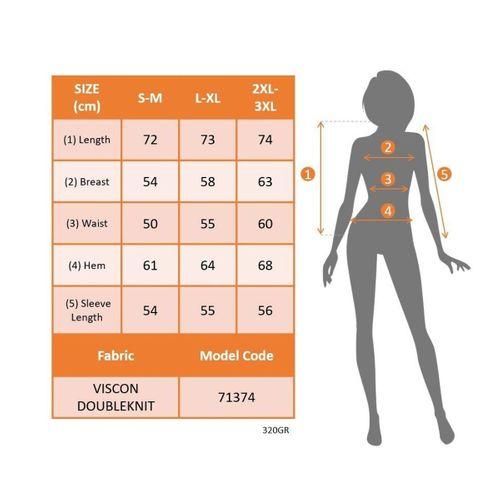 Kadın Uzun Kollu Bisiklet Yaka Viskon Iki Iplik Ve Etek Ucu Trikoton Bluz