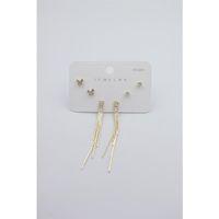 Çoklu Set Küpe - Altın