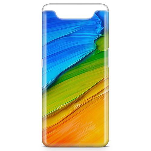 Samsung Galaxy A80 Kılıf Tempere Arka Kapak Koruma Desenli Full Koruyucu