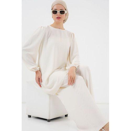 Ayrobin Tunik Pantolon Alt Üst Takım 6712 - Ekru