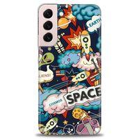 Samsung Galaxy S22 Plus Kılıf HD Baskılı Kılıf - Space + Tam Ekran Koruyucu
