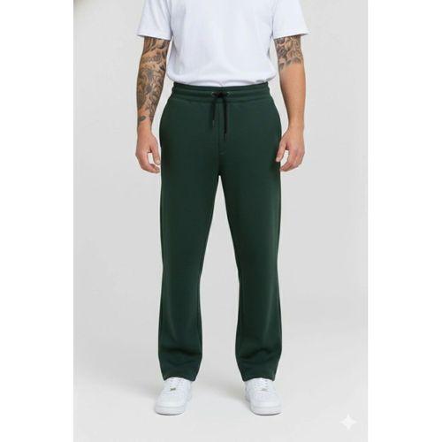 Erkek Üç Iplik Kışlık Pamuklu Ovarsize Bağcıklı Düz Paça Cepli Eşofman Altı Spor Rahat Model - Haki