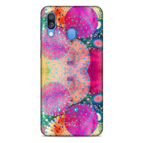 Samsung Galaxy A40 Kılıf Pastel Renkler (47) Crystal Flex Kılıf Fuşya Sarı