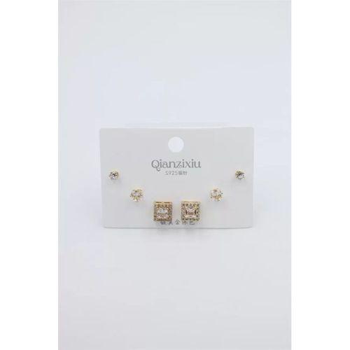 Çoklu Set Küpe - Altın