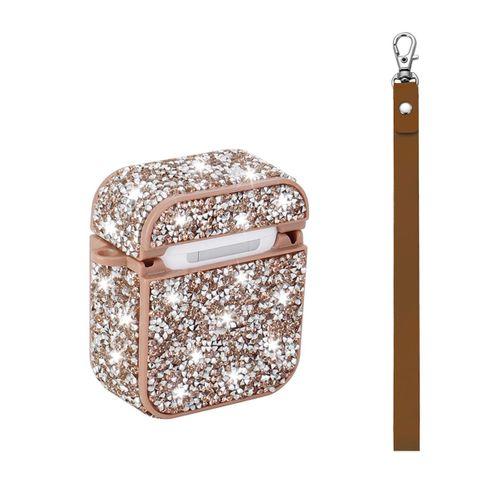 Apple Airpods Zore Airbag 45 Bilek Askı Aparatlı Simli Şeffaf Kılıf