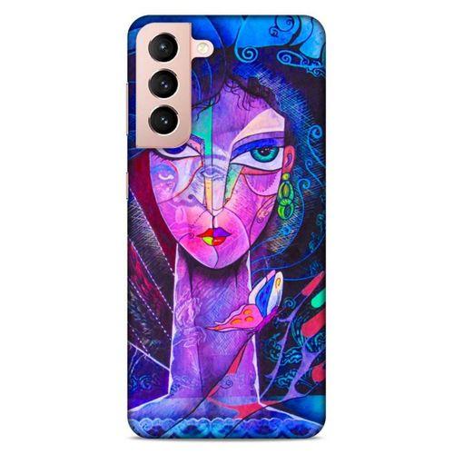 Lopard Samsung Galaxy S21 Uyumlu Kılıf Sürreal Yüzler ♀ (47) Crystal Flex Kılıf Baskılı