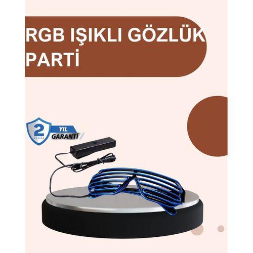 Renkli Led Işıklı Eğlence Gözlüğü Parti Aksesuarı