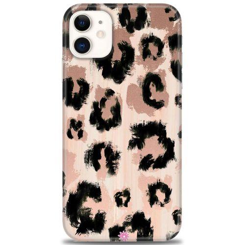 iPhone 11 Kılıf HD Baskılı Kılıf - Leopar + Tam Ekran Koruyucu