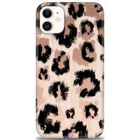 iPhone 11 Kılıf HD Baskılı Kılıf - Leopar + Tam Ekran Koruyucu