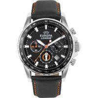 Jacques Lemans JL.EL-102A Uefa Europa League Quartz Deri Siyah 44 mm Erkek Kol Saati
