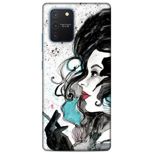 Lopard Samsung Galaxy S10 Lite Uyumlu Kılıf Sürreal Yüzler ♀ (24) Darbe Emici Kılıf Desenli