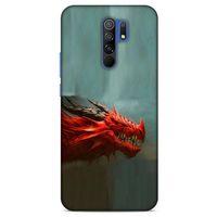 Xiaomi Redmi 9 Kılıf Dragons (17) Tasarım Kılıf Siyah Boynuzlu Ejderha