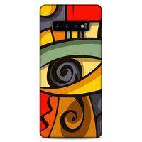 Lopard Samsung Galaxy S10 Plus Uyumlu Kılıf Soyut Sanat (7) Baskılı Telefon Kılıfı