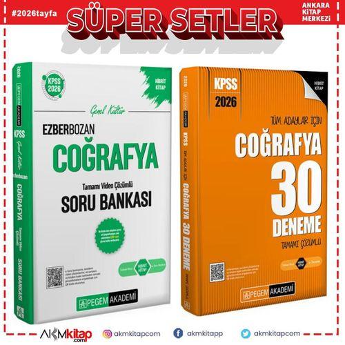 Pegem Yayınları 2026 KPSS Coğrafya Soru Bankası ve Deneme Seti 2 Kitap